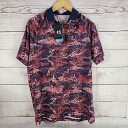 Under Armour Iso Chill Polo Shirt Men M Fresno State Bulldogs Golf Speckled Camo
