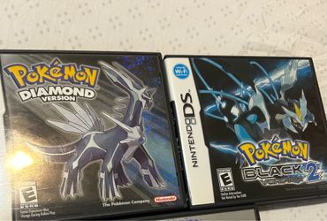 Pokemon Nintendo DS Game lot bundle Black 2 diamond