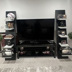 Heavy Duty Wooden Shelves And TV Stand 