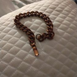 Brass  or somethin mens  curb bracelet