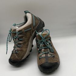 KEEN Dry Targhee II Waterproof Hiking Shoes  Women’s Size 9.5 Brown Teal