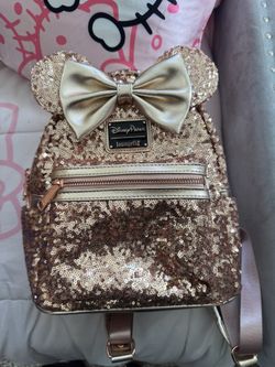 Rose Gold Loungefly Disney Backpack