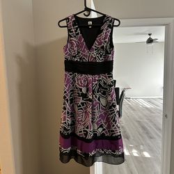 Brand ,Sangria ,size,4 ,purple Black Grey Dress 