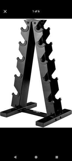 YES4ALL Dumbbell Rack Stand Only, 5 Tier A Frame Weight Rack for Dumbbells