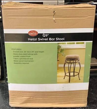 Classic Decor 29" Metal Swivel Bar Stool