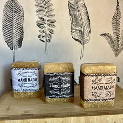 handmade soap, honey and oatmeal with vitamin E