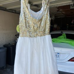 Gold And White Dress 