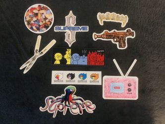 Supreme Stickers And RARE Supreme Box Logo Sticker