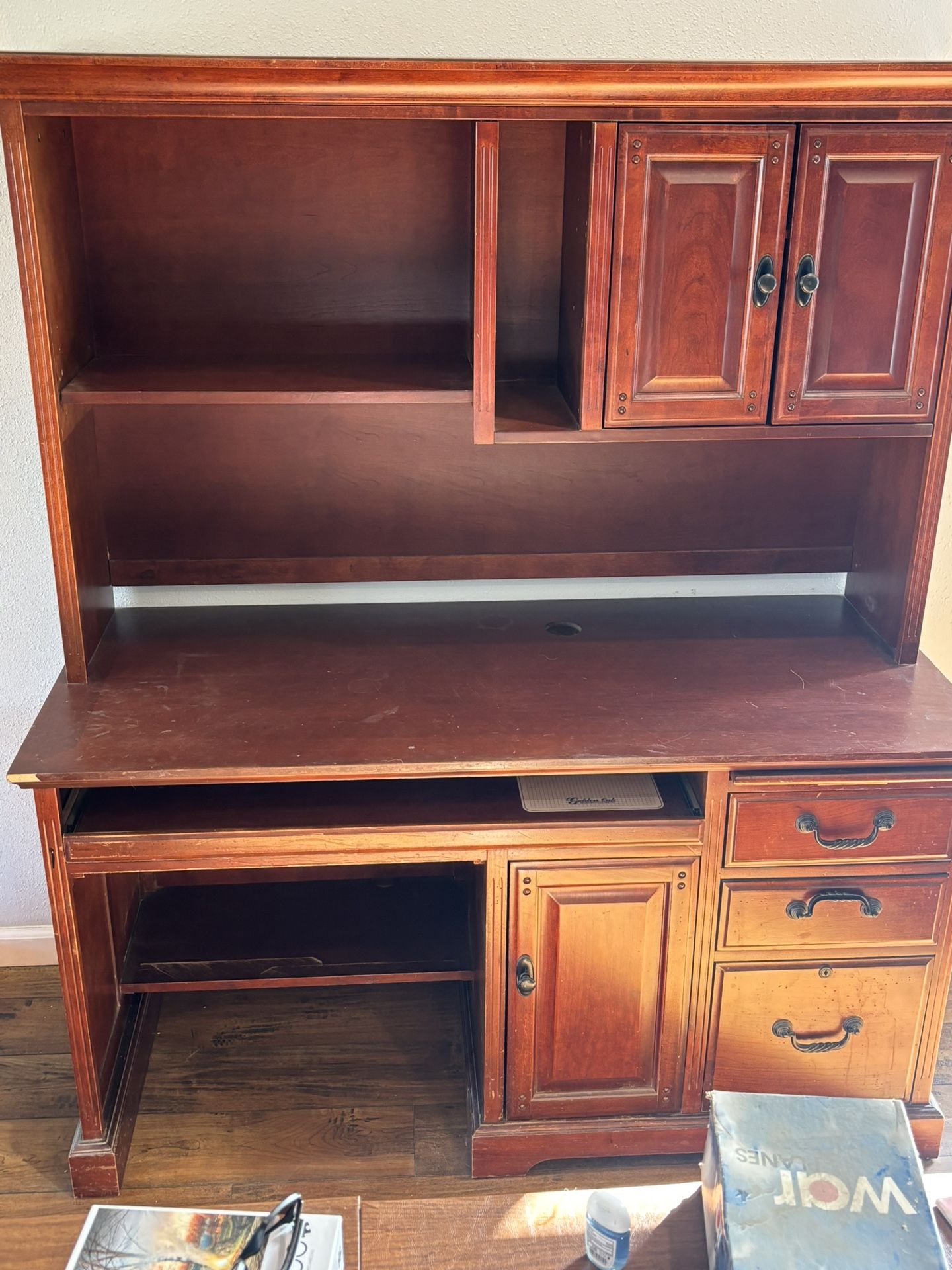 Computer Desk w/ Shelves & Drawers