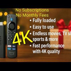 Fire 4k HDTV Streaming Device Loaded Stick Access All Content Tested Ready To Watch Everything 