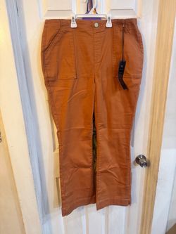 Diane Gilman Women's Rust Orange Cargo Pants New with Tags