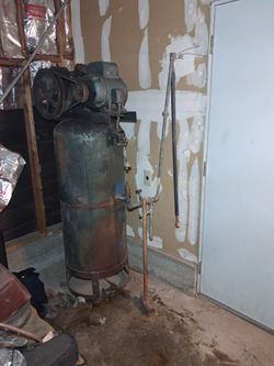 Air compressorVintage Ingersoll-Rand Type 30 Air Compressor - Working GE 1.5HP Single-Phase Motor