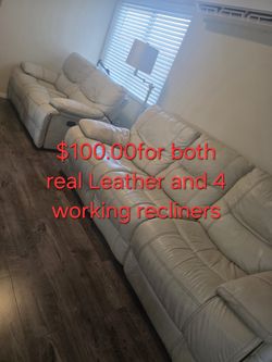 Leather recliners