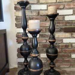 Wooden Decorative Candle Holders