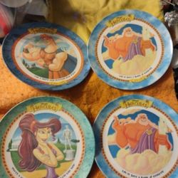 1997 Collectible McDonald's Dinner Plate Hercules 4 In Total Will Not Separate Plates