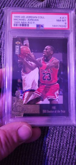 1995 UD JORDAN COLL MICHAEL JORDAN 1985 NBA R.O.Y. #JC1