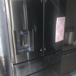 Samsung French Door Refrigerator Black Steel New