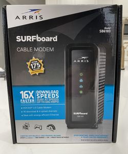 Arris SB6183 Surfboard Cable Modem 686 Mbps 16x4 Discus 3.0