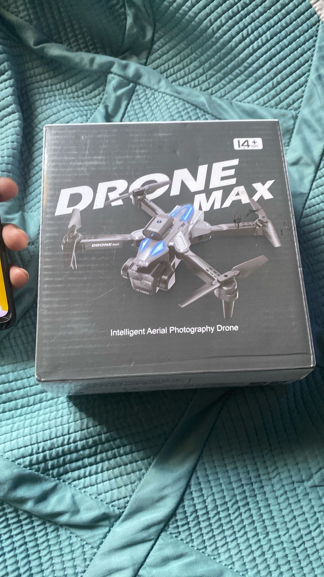 Brand new black drone with HD camera