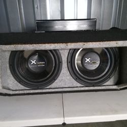 2 12" X Series C4 Special Edition Car Speakers With Boss Riot A6002 2 Channel Mosfet Power Amplifier With 1200 Watt Capacitiy Car Speaker