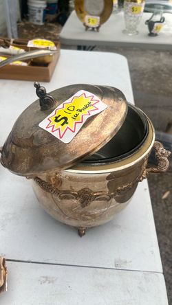 Vintage Silver-Plated Ice Bucket with Lid