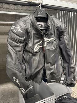 Alpine Stars Leather Motorcycle Jacket 44 US