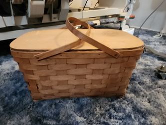 Wooden Vintage Picnic Basket