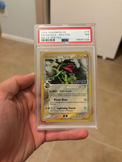 Pokemon rayquaza delta species stamped PSA 7