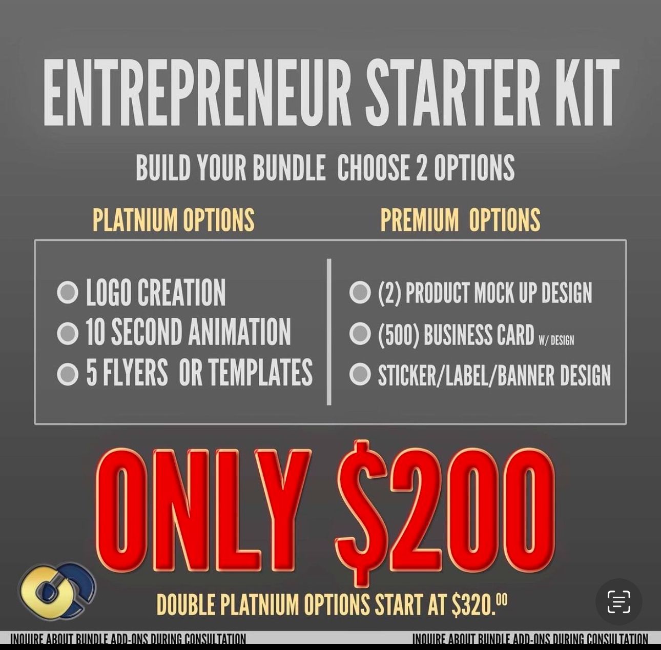 NEED A LOGO? NEED BUSINESS CARDS NEED FLYERS