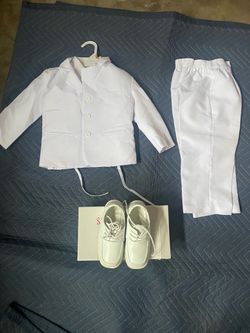 Vestimenta para bautizo para niño de 3 años size 3T zapato size 8