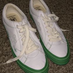 Gold Le Fleur White And Green Sneakers Size 9 M 11 W
