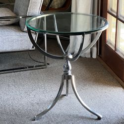Steel And Glass Side Table - Qty: 2