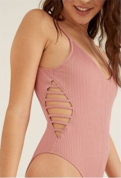 Brand New Victoria's Secret PINK One Piece Side Cut Out Size XL