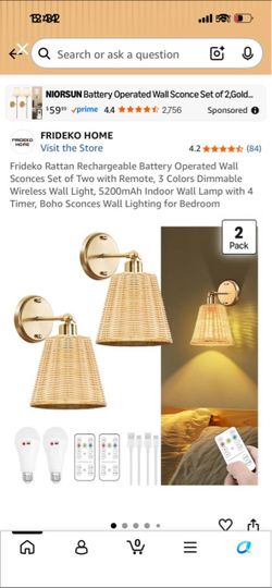 Brand new never used two set wall lamps with remote Brand new never used two set wall lamps with remote