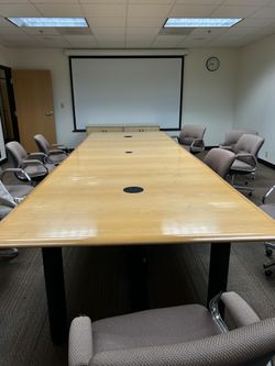 Large Office Conference Table w/ Chairs – Must Go ASAP