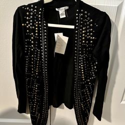 New With Tags Beautiful Black Cardigan Size Small