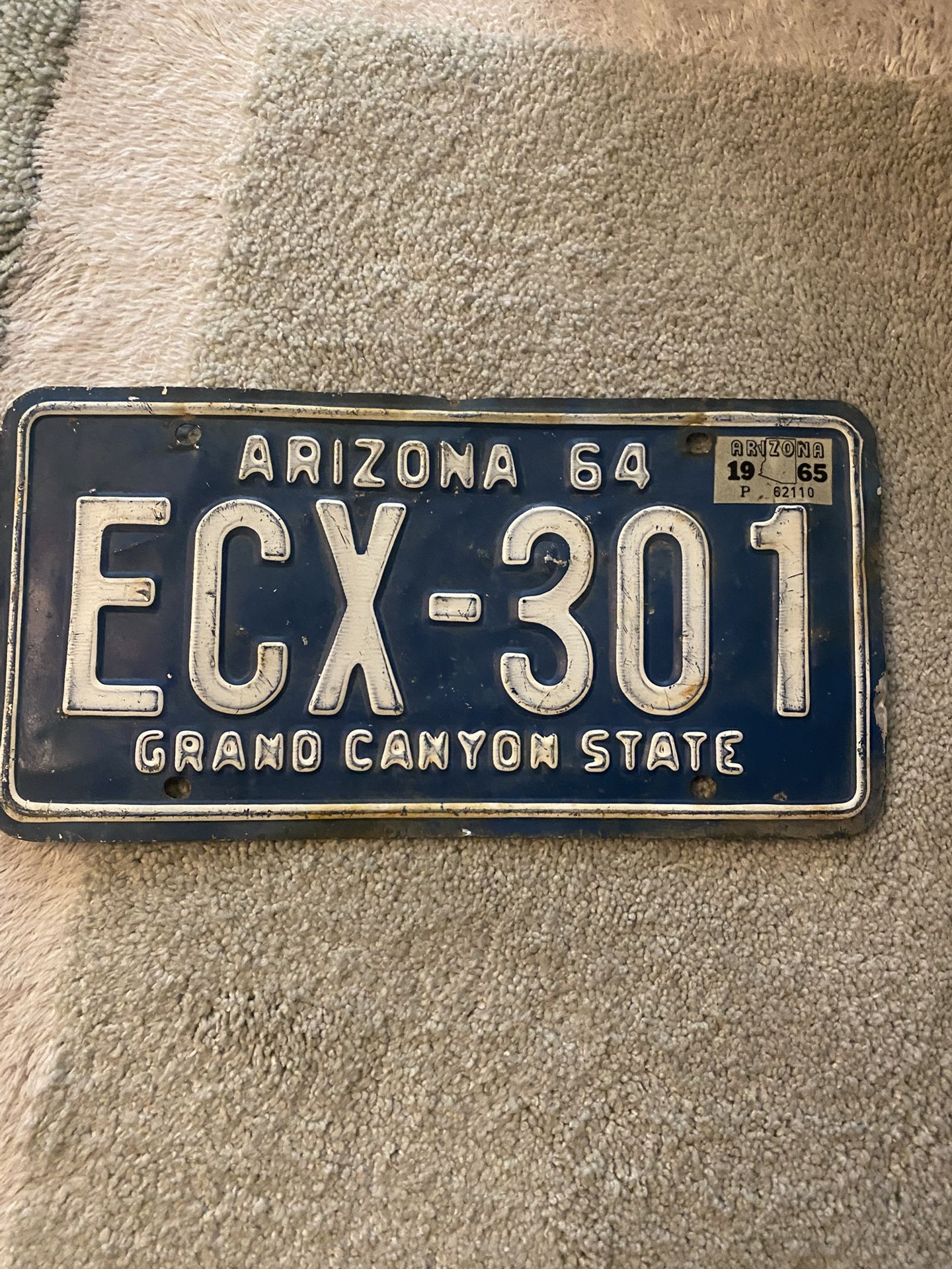 Antique Arizona 1964 License Plate