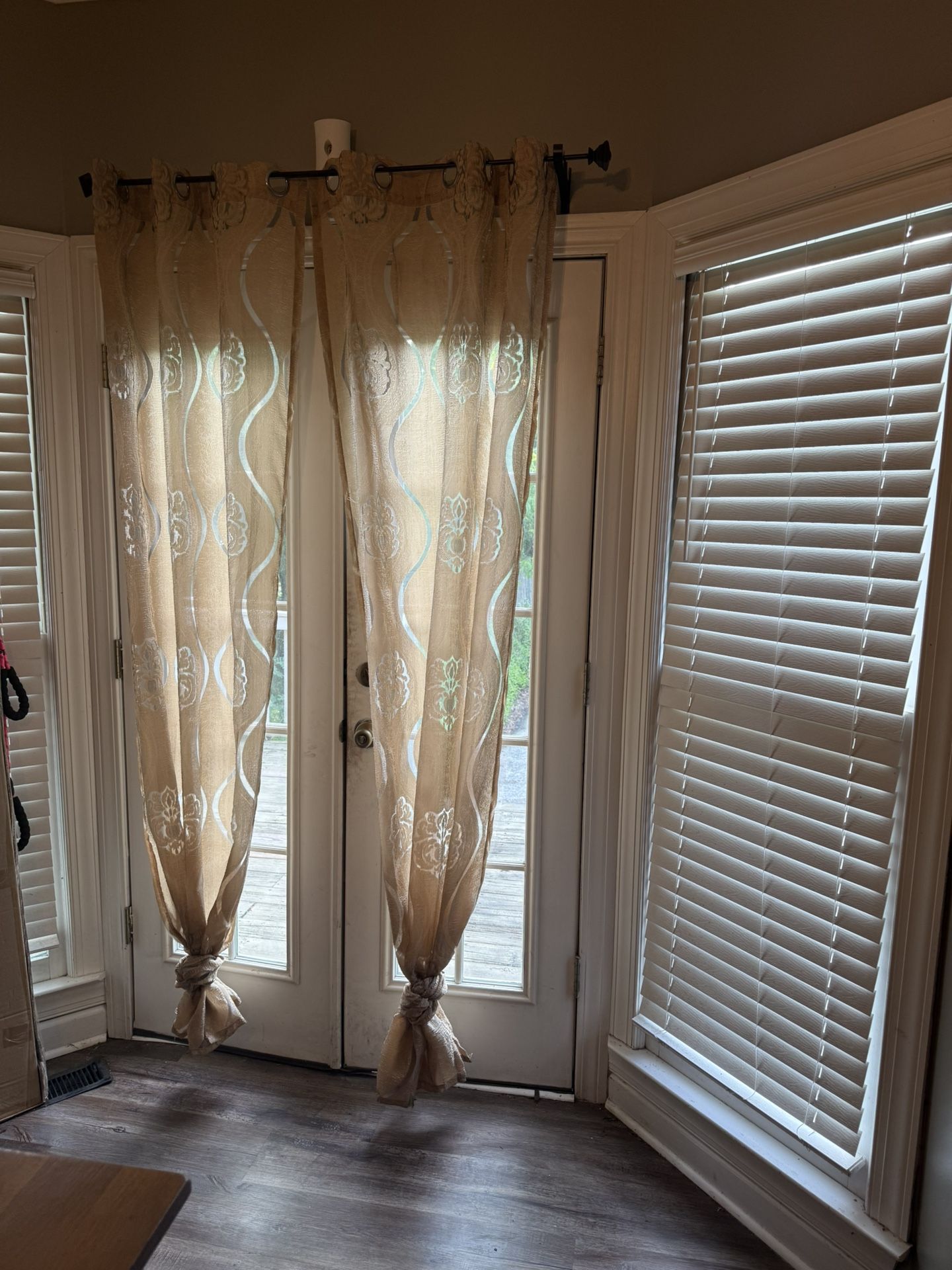 Golden Jacquard Curtains