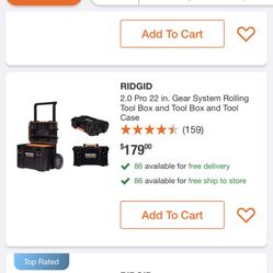 Ridged Stackable Rolling Tool Boxes