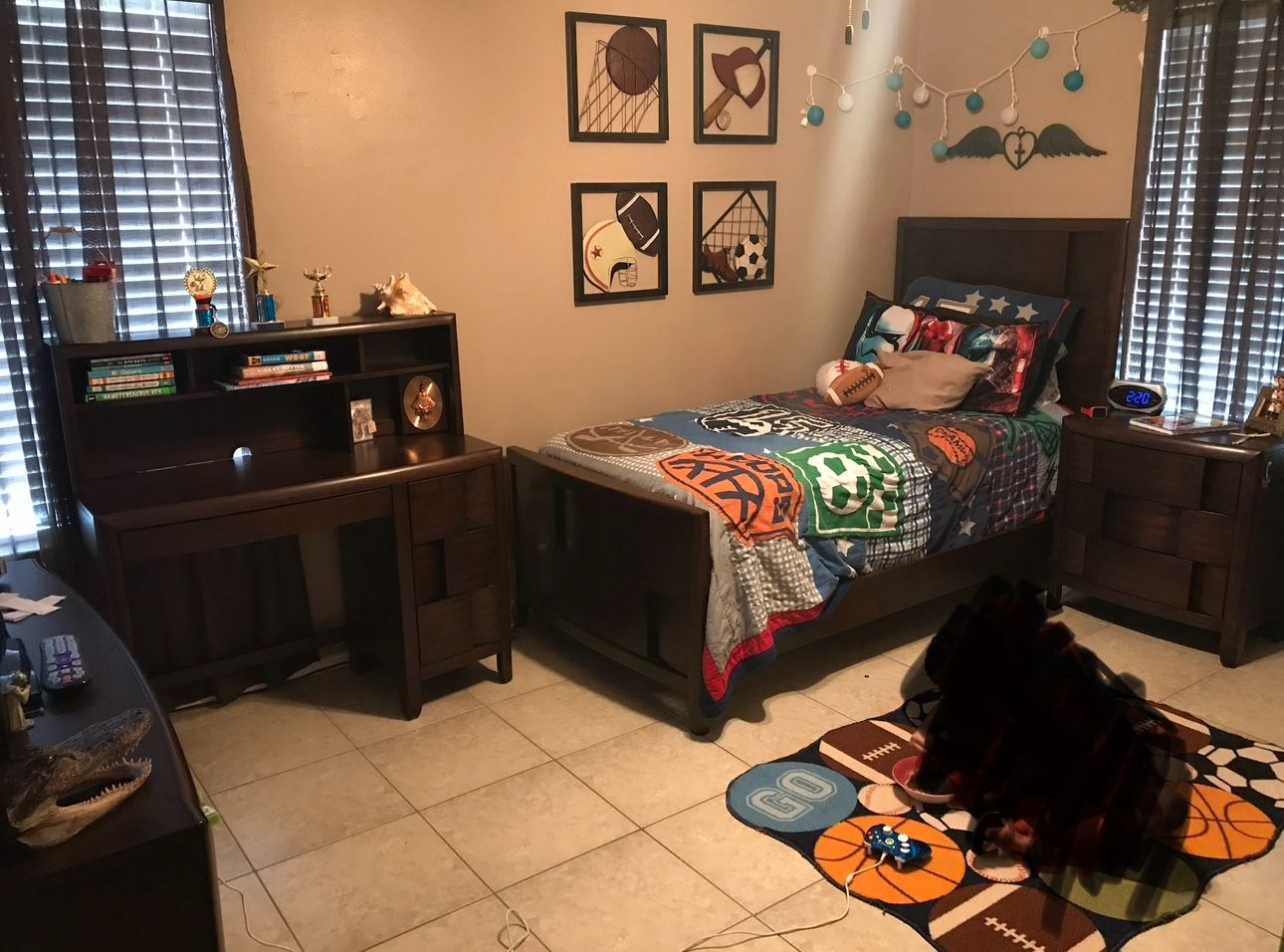 Twin Size Bedroom Set including mattress, and boxspring