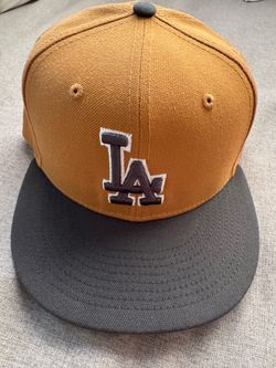 New Era 9FIFTY Los Angeles Dodgers MLB Snapback Cap Tan/Black Flat Brim