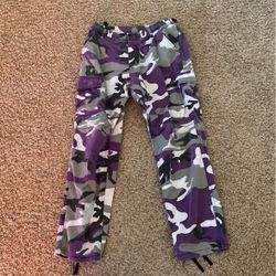 PURPLE CAMO COMBAT PANTS 