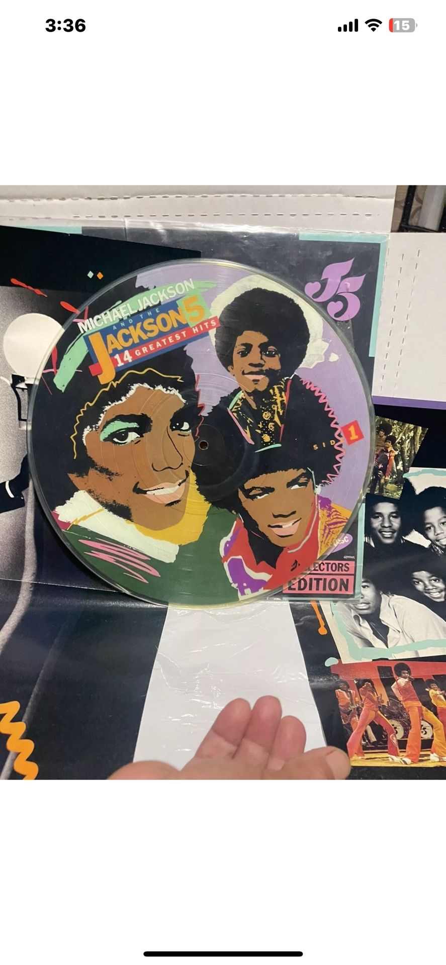 Jackson 5 Lp Picture Disc 14 Greatest Hits 1984 Limited Ed With Poster Vinyl