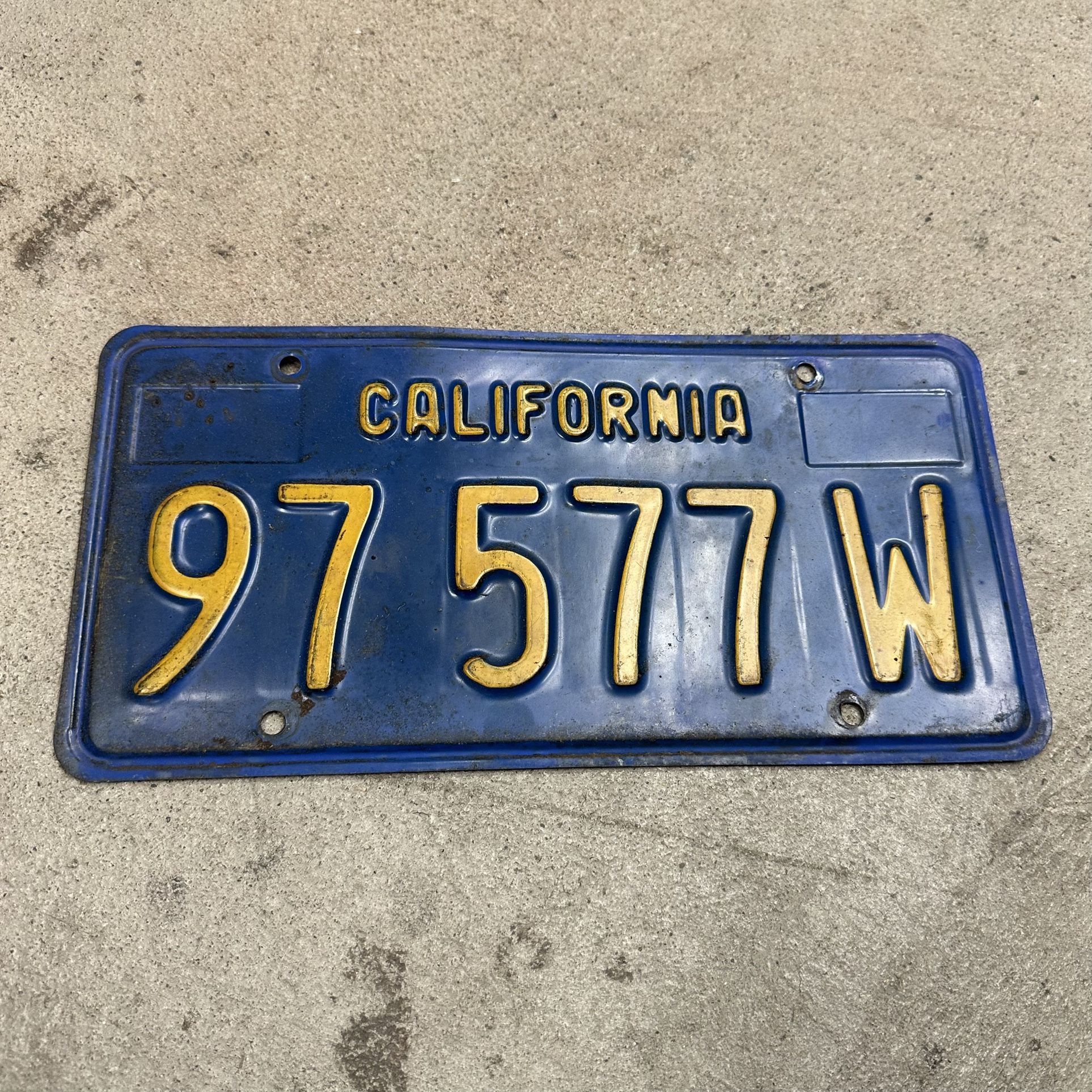 California License Plate Vintage Collector Collectible