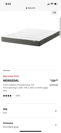 Ikea morgedal deals full mattress