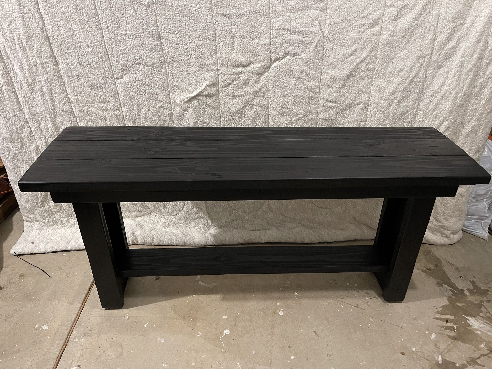 Custom Black Wood Console Table