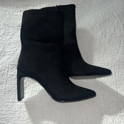 Black Suede Booties