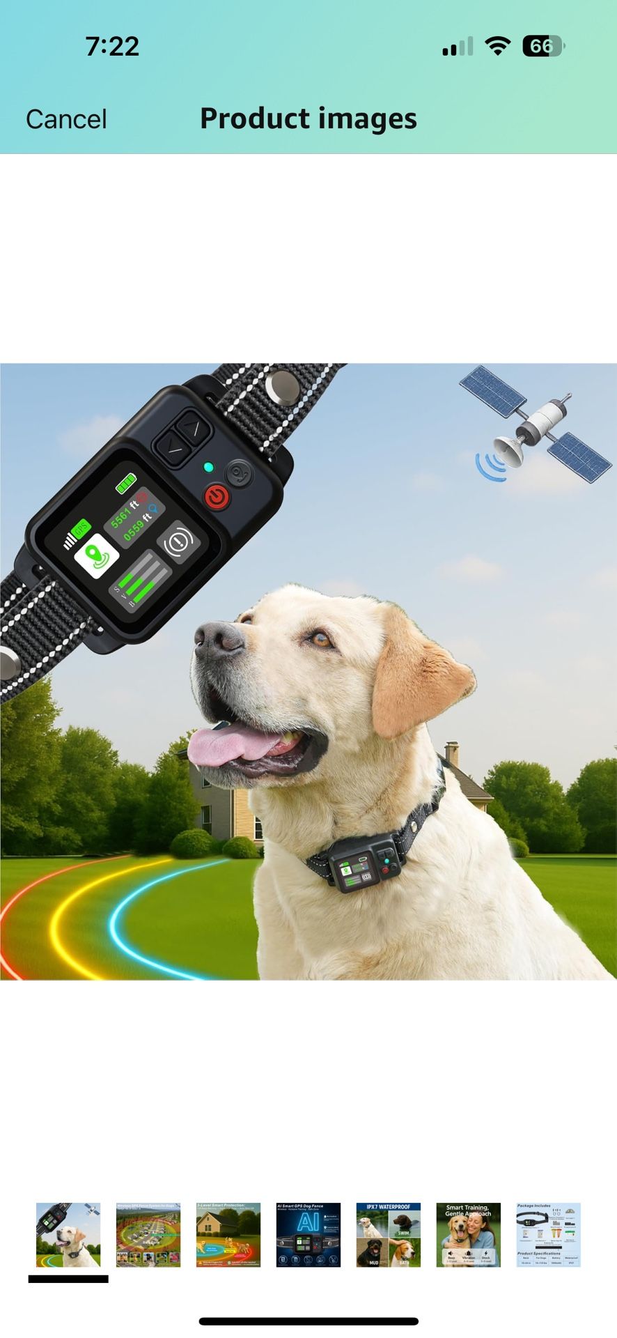GPS Wireless Electric Dog Fence – Circular Invisible Fence System with Quick-Charge GPS Training Collar, 6561ft Range, Waterproof, 3 Modes, Auto-Prote