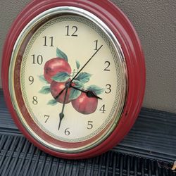 Apple Battery Operated Wall Clock 