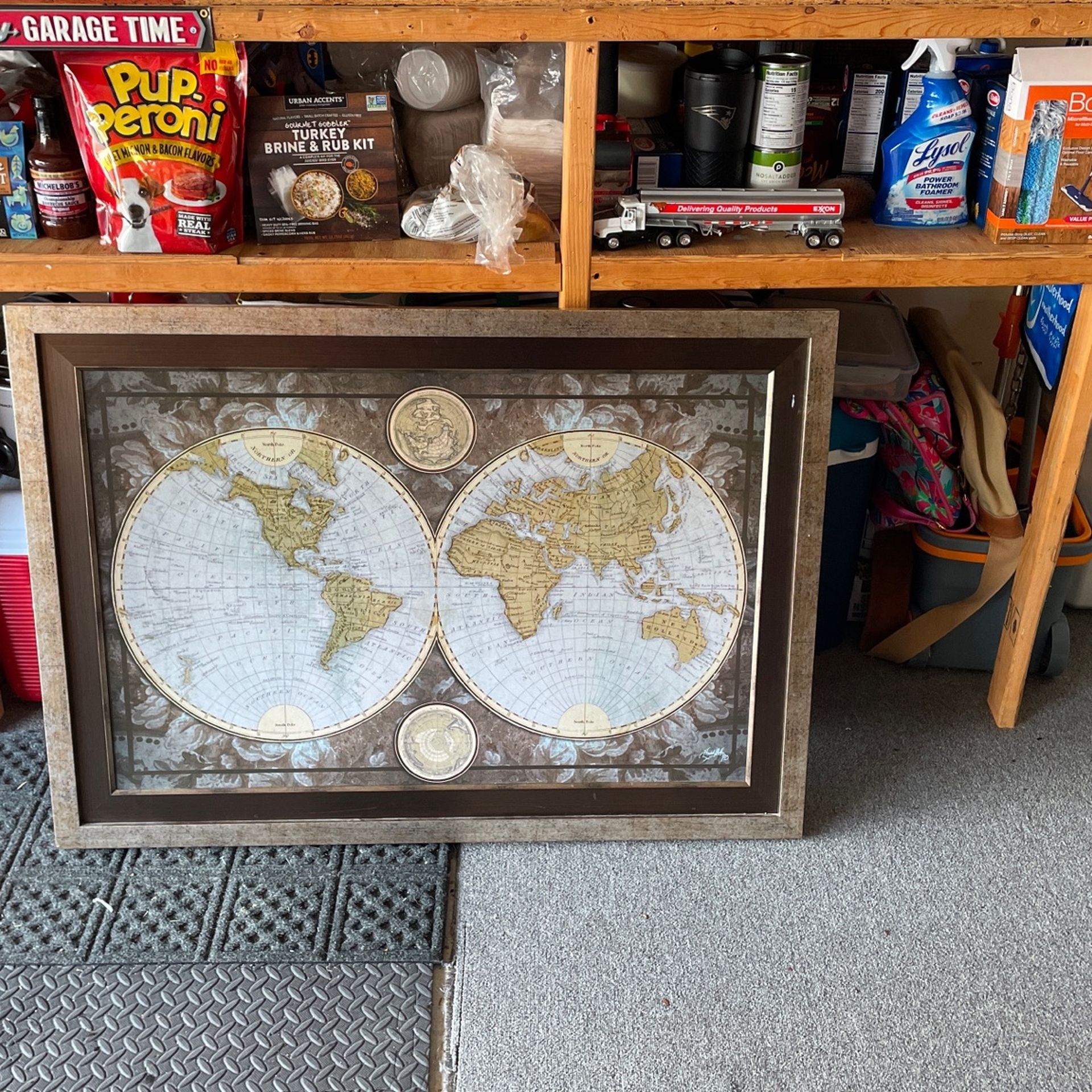 42x40 Framed Globe Picture